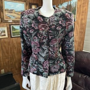 Vintage Tapestry Floral Cottagecore Grannycore Blazer